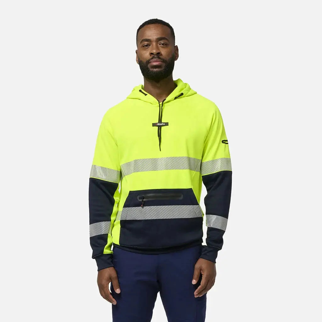 KingGee Hi Vis Water Repellent Taped Hoodie K55013